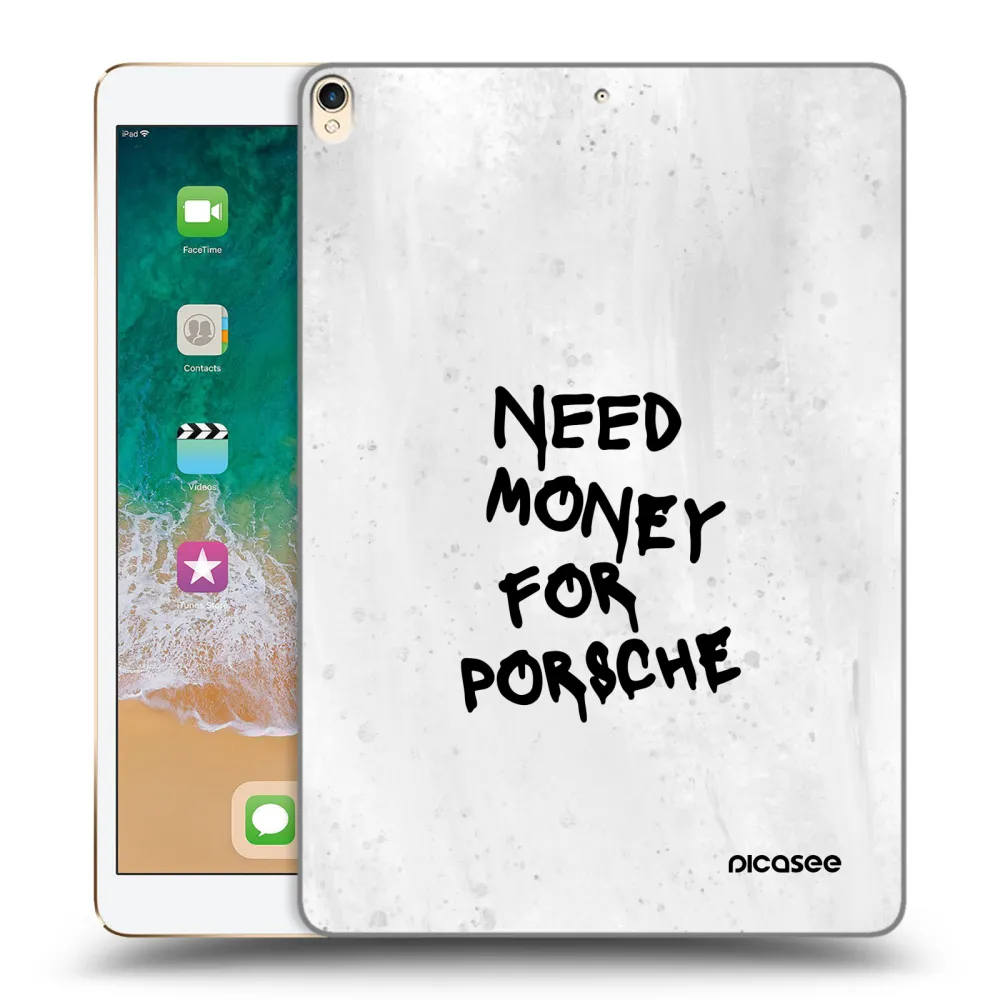 Picasee silikonový průhledný obal pro Apple iPad Pro 10.5" 2017 (2. gen) - White Dollar