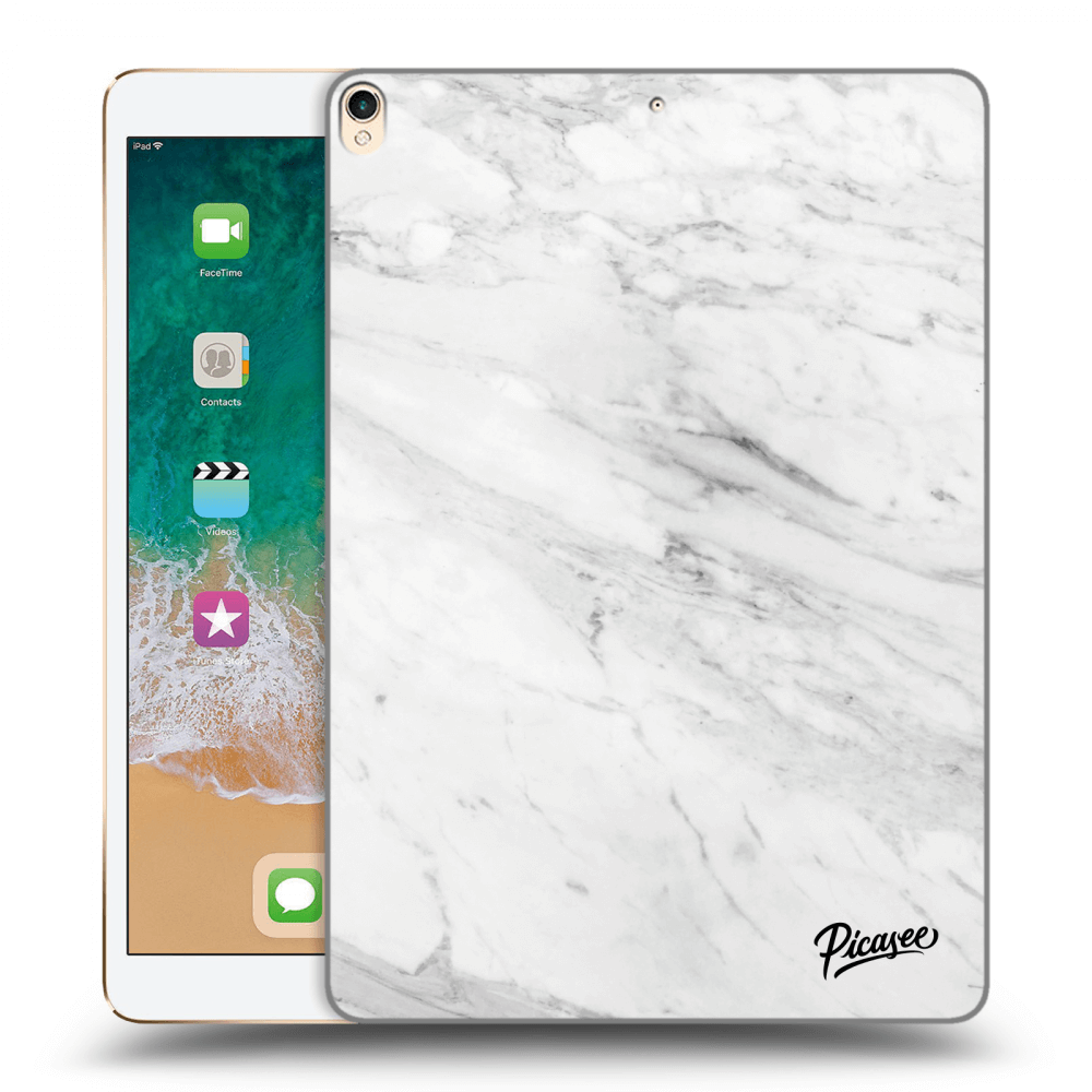 Picasee silikonový průhledný obal pro Apple iPad Pro 10.5" 2017 (2. gen) - White marble
