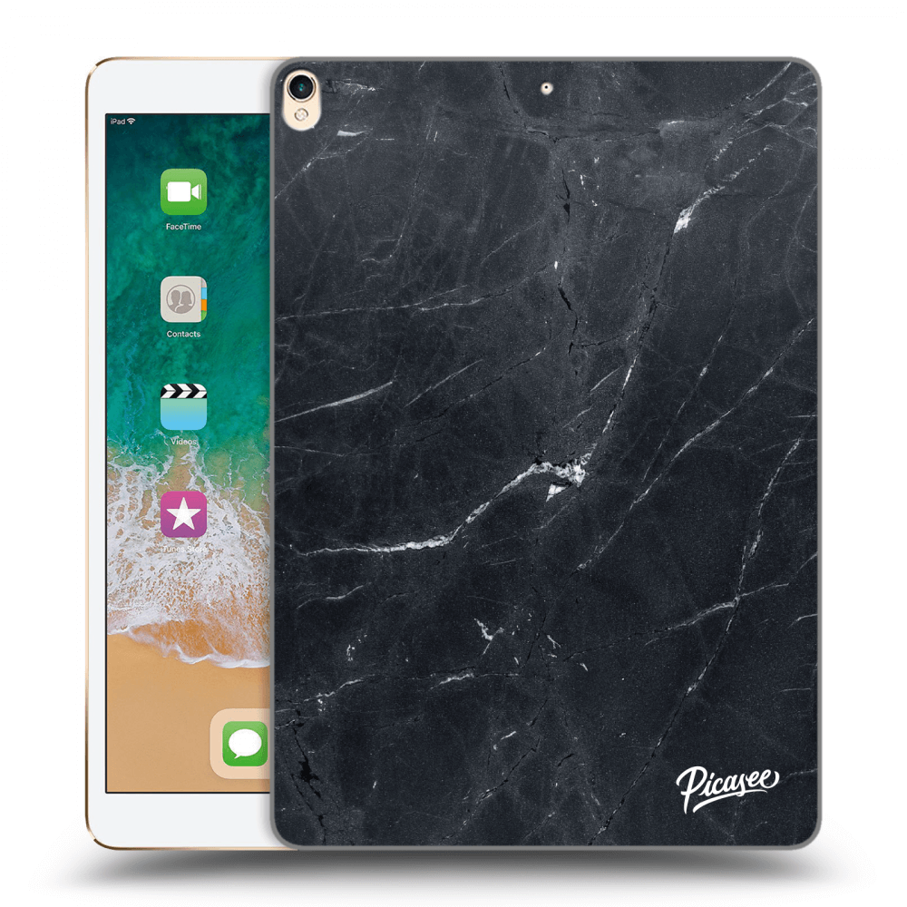 Picasee silikonový průhledný obal pro Apple iPad Pro 10.5" 2017 (2. gen) - Black marble