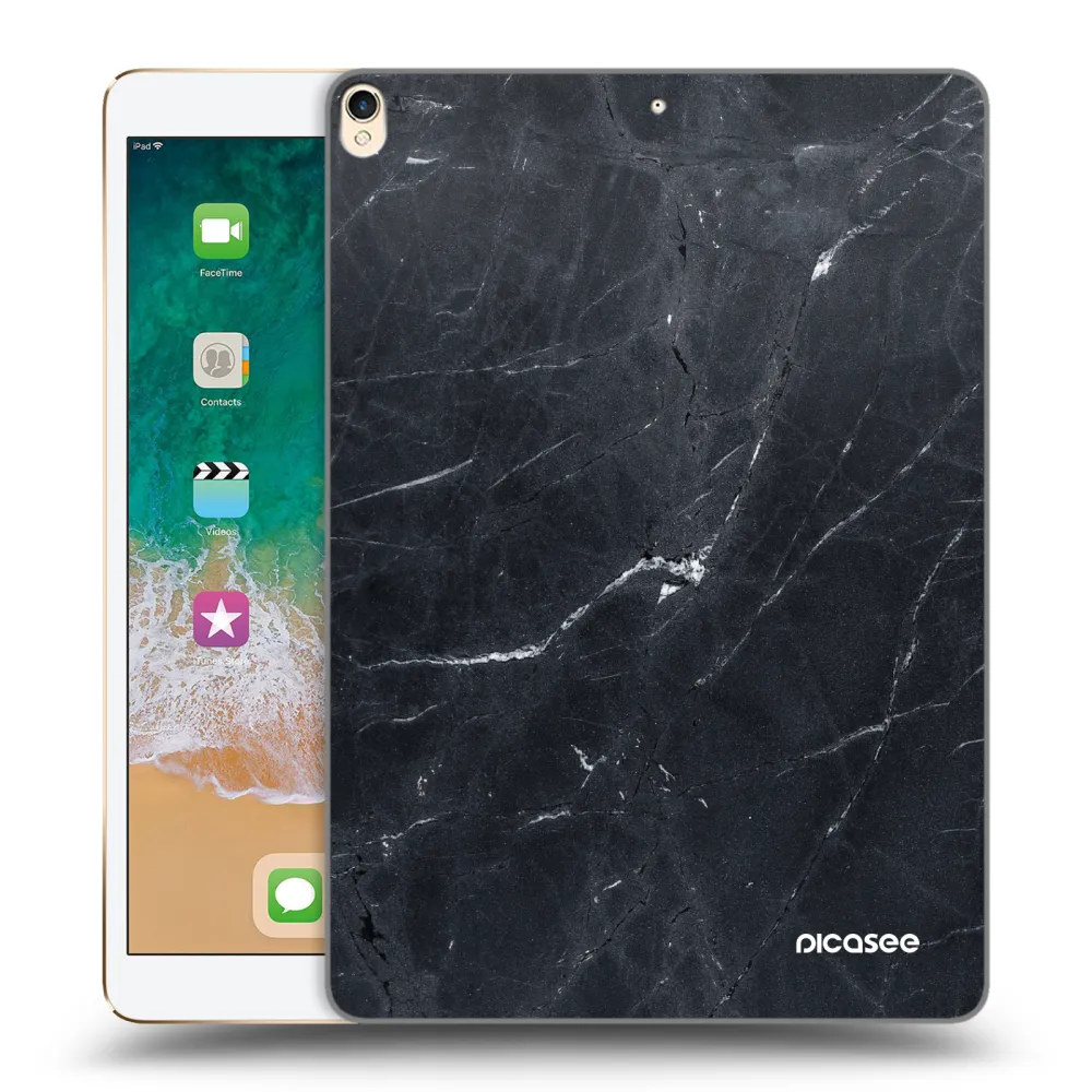 Picasee silikonový průhledný obal pro Apple iPad Pro 10.5" 2017 (2. gen) - Black marble