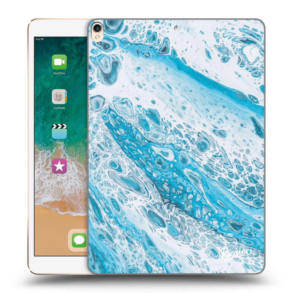 Picasee silikonový průhledný obal pro Apple iPad Pro 10.5" 2017 (2. gen) - Blue liquid