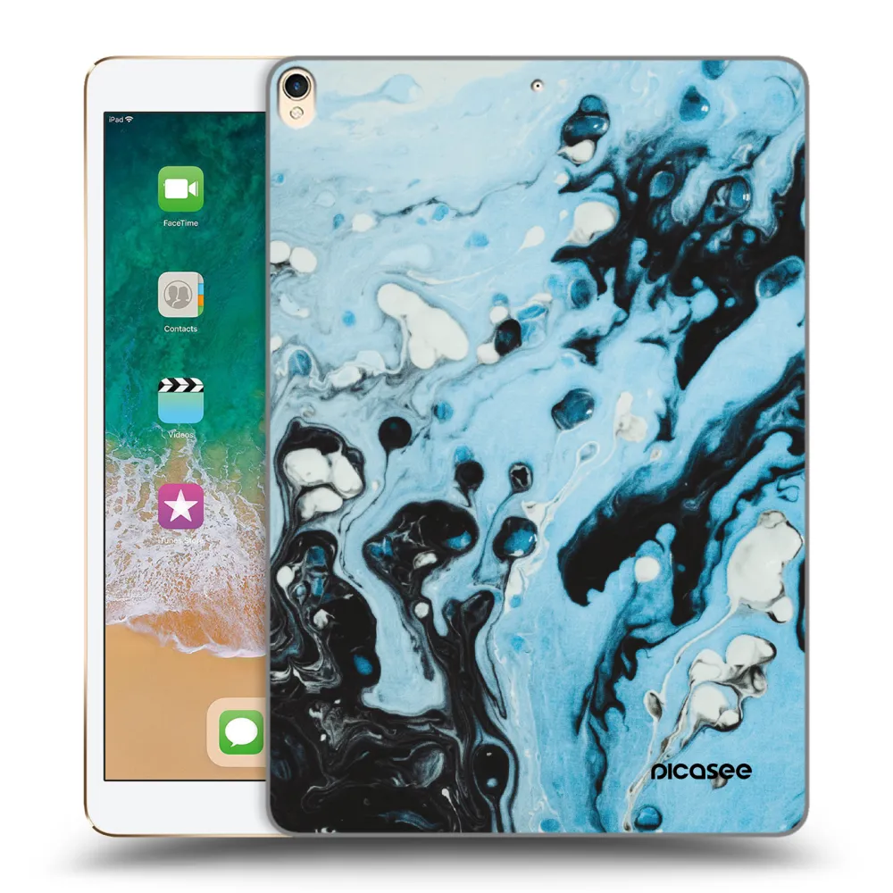 Picasee silikonový průhledný obal pro Apple iPad Pro 10.5" 2017 (2. gen) - Organic blue