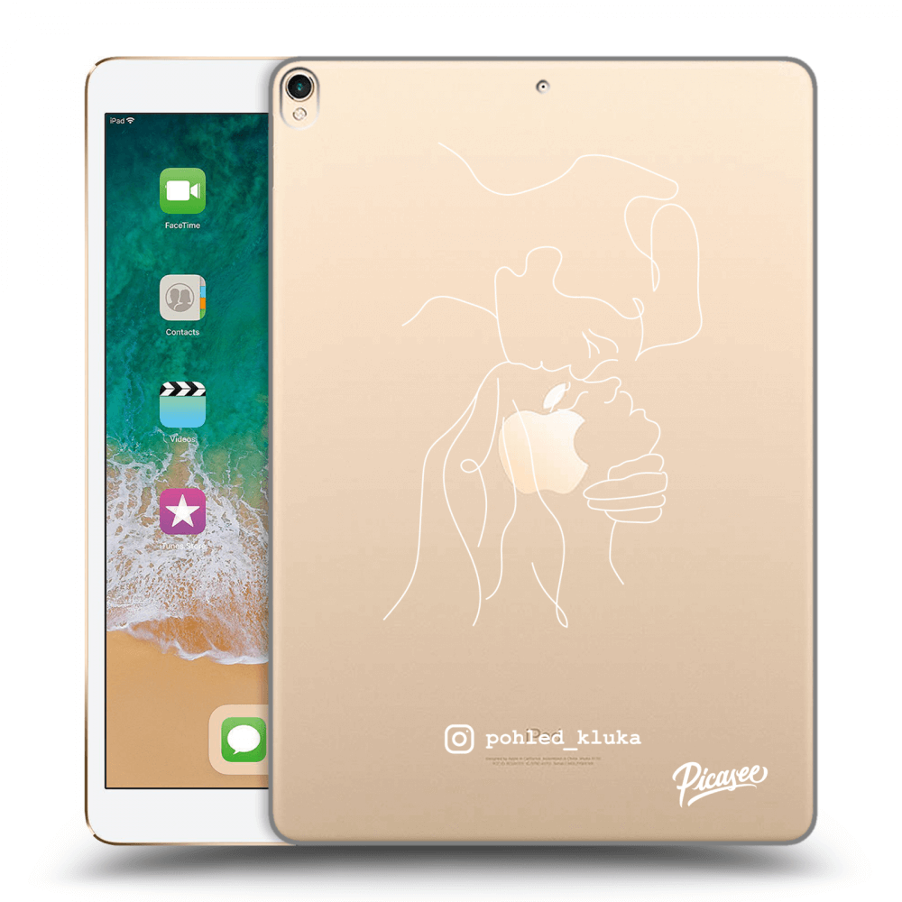 Picasee silikonový průhledný obal pro Apple iPad Pro 10.5" 2017 (2. gen) - Forehead kiss White