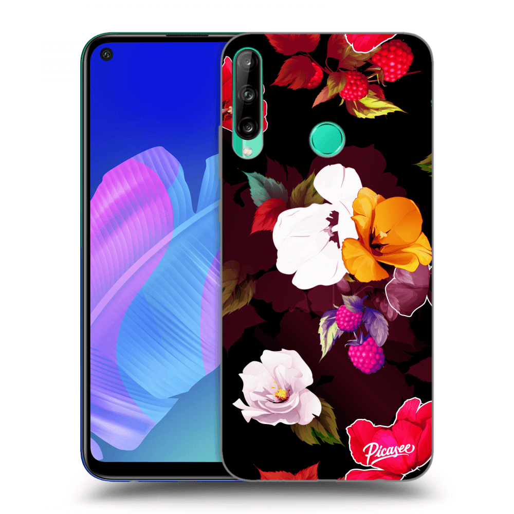 Picasee silikonový černý obal pro Huawei P40 Lite E - Flowers and Berries