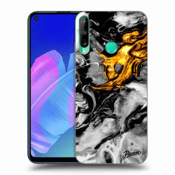 Picasee silikonový černý obal pro Huawei P40 Lite E - Black Gold 2