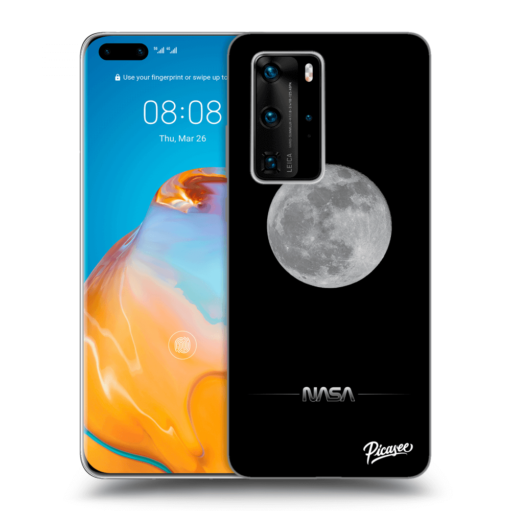 Picasee silikonový černý obal pro Huawei P40 Pro - Moon Minimal