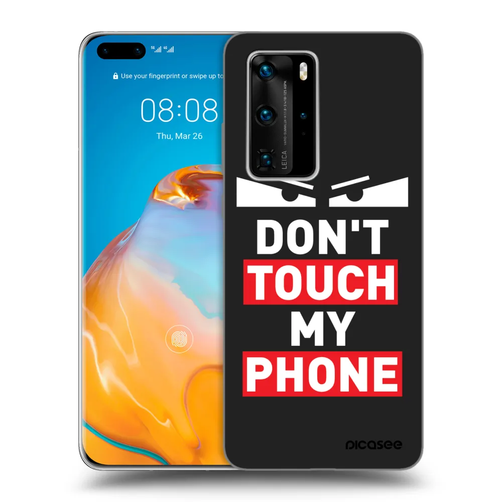 Picasee silikonový černý obal pro Huawei P40 Pro - Shadow Eye - Transparent