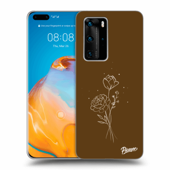 Obal pro Huawei P40 Pro - Brown flowers