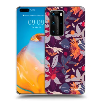 Obal pro Huawei P40 Pro - Purple Leaf