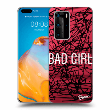 Picasee silikonový průhledný obal pro Huawei P40 Pro - Bad girl