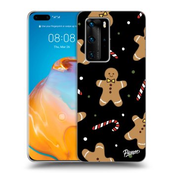 Picasee silikonový černý obal pro Huawei P40 Pro - Gingerbread