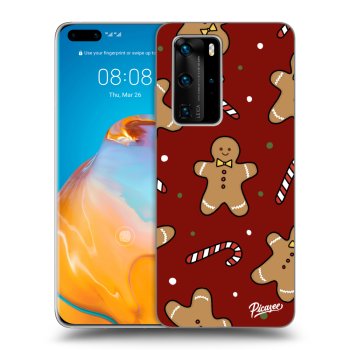 Picasee silikonový černý obal pro Huawei P40 Pro - Gingerbread 2