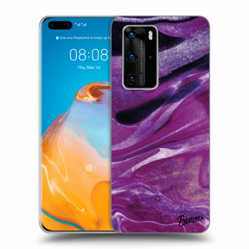 Obal pro Huawei P40 Pro - Purple glitter