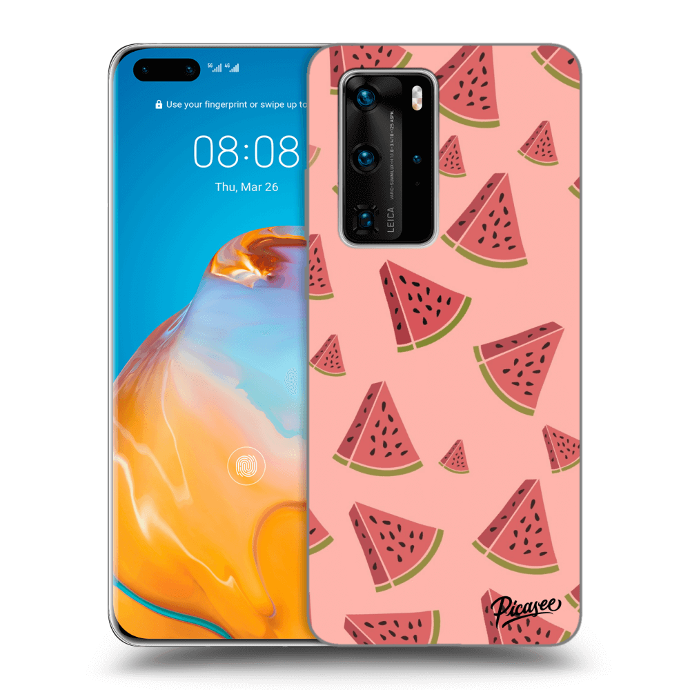 Picasee silikonový průhledný obal pro Huawei P40 Pro - Watermelon