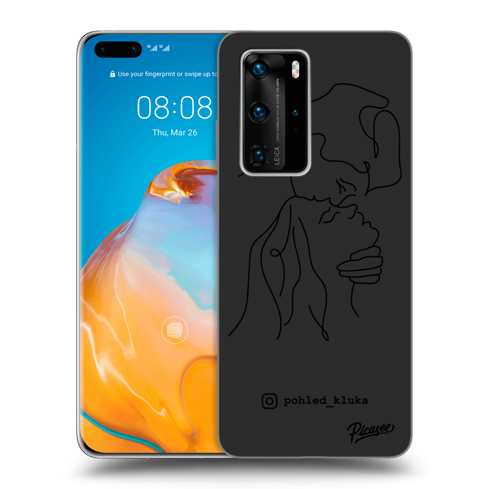 Picasee silikonový černý obal pro Huawei P40 Pro - Forehead kiss