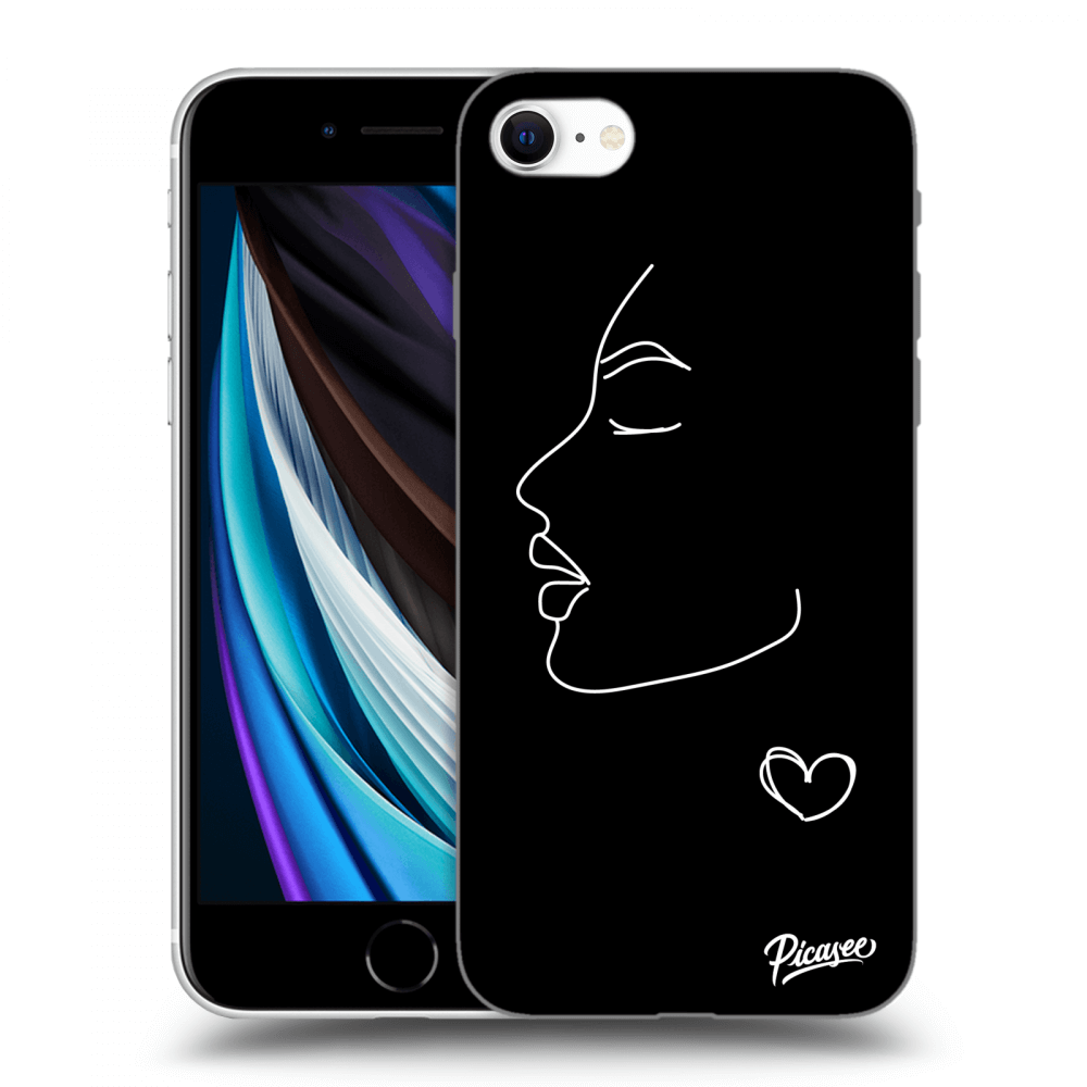 Picasee silikonový černý obal pro Apple iPhone SE 2020 - Couple girl White