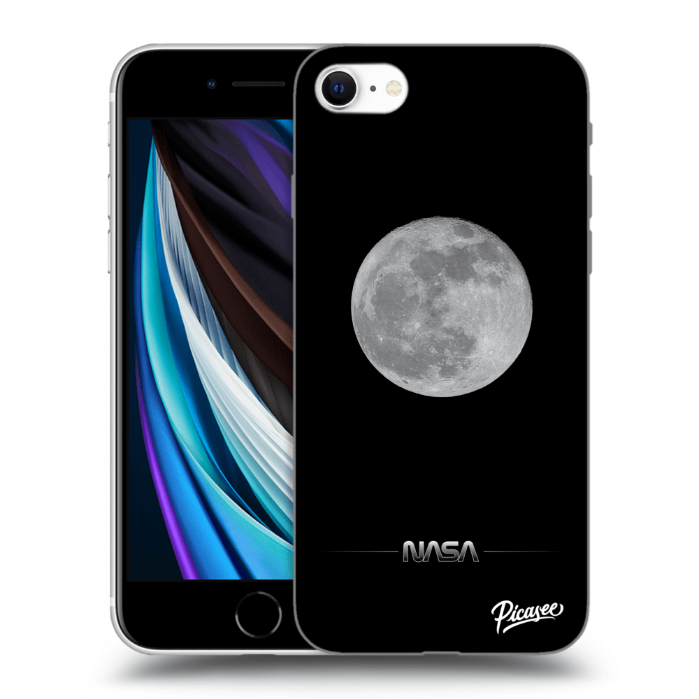 Picasee silikonový černý obal pro Apple iPhone SE 2020 - Moon Minimal