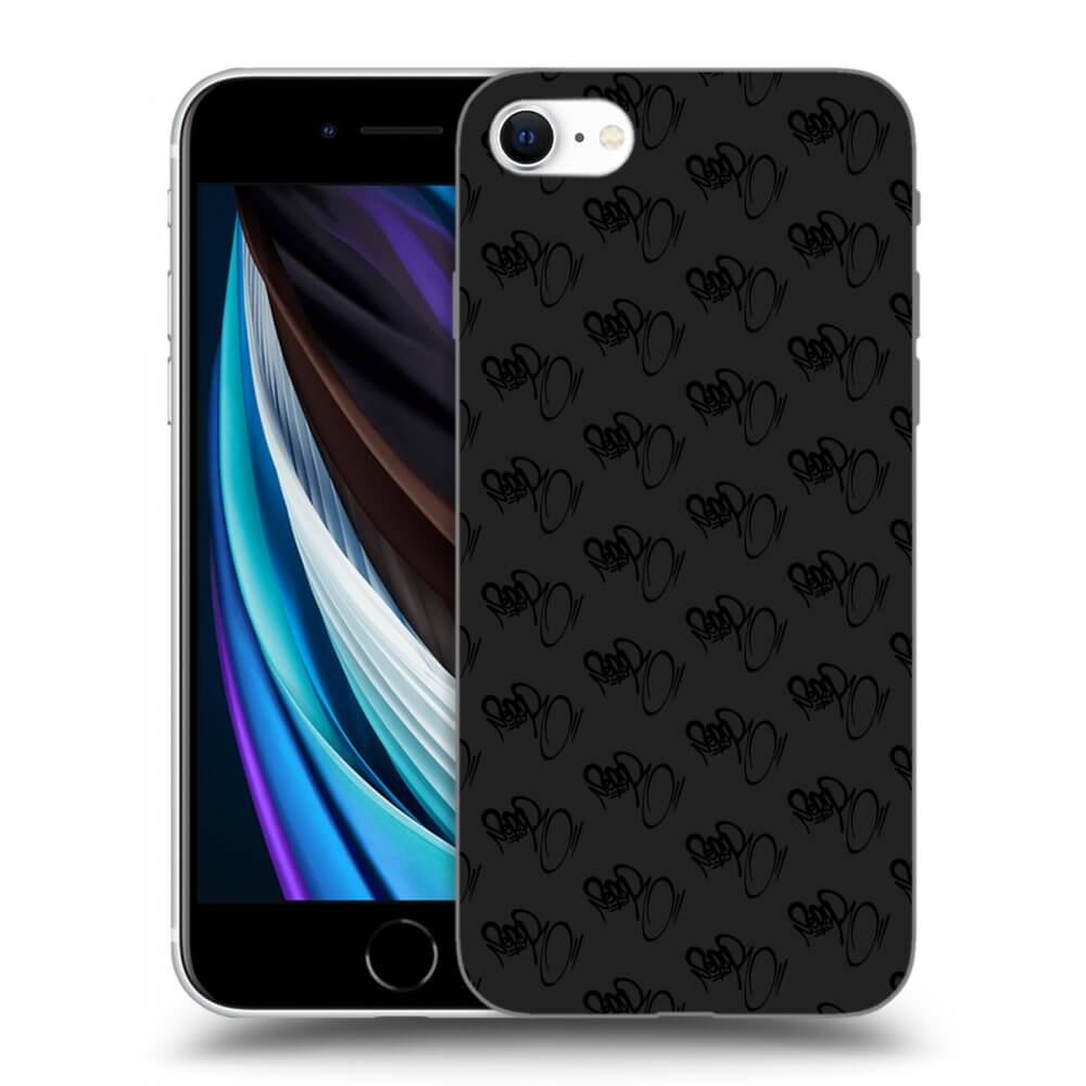 Picasee silikonový černý obal pro Apple iPhone SE 2020 - Separ - Black On Black 1