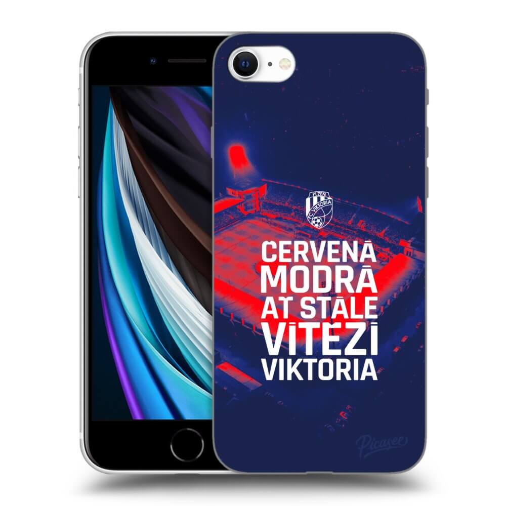 Picasee silikonový průhledný obal pro Apple iPhone SE 2020 - FC Viktoria Plzeň E