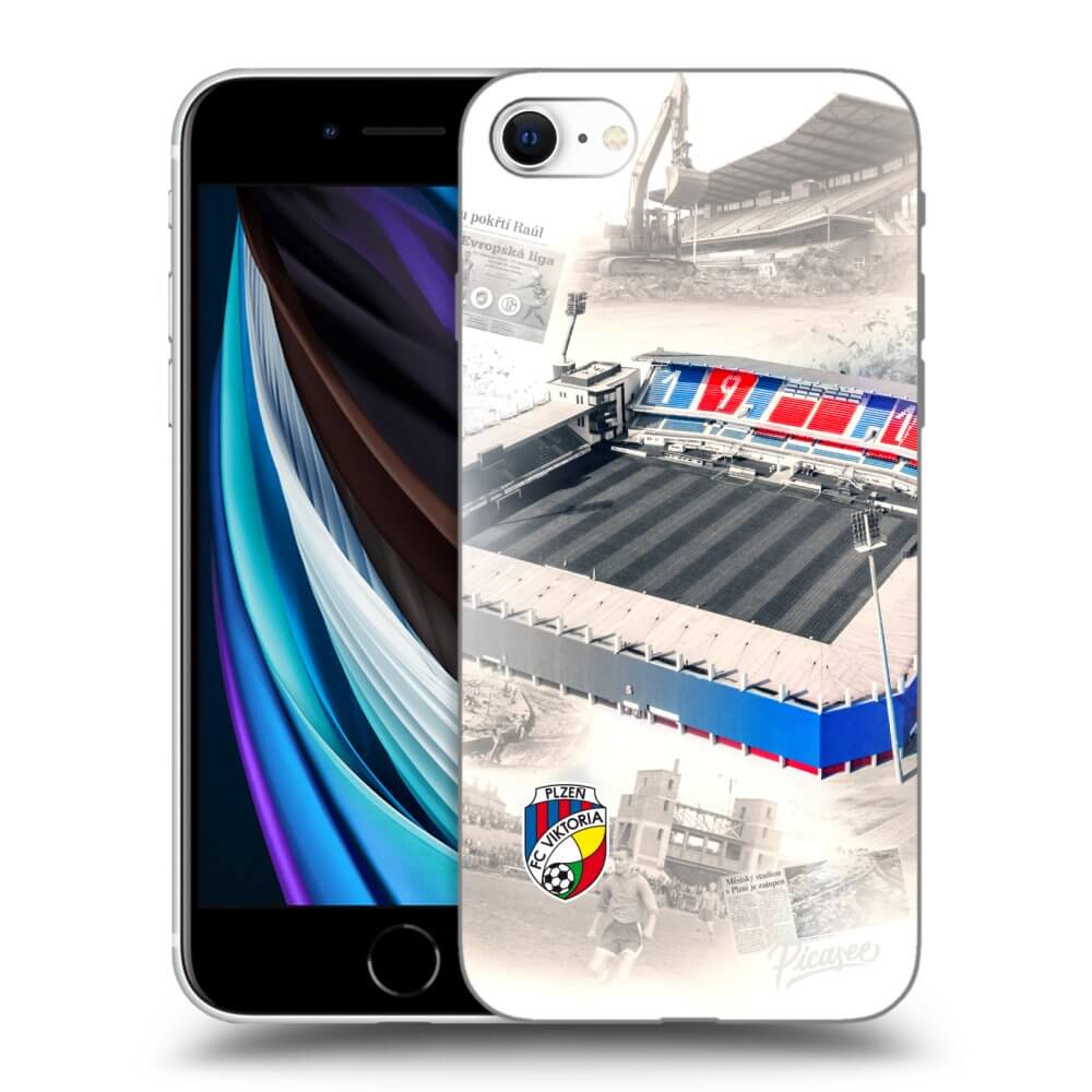 Picasee silikonový průhledný obal pro Apple iPhone SE 2020 - FC Viktoria Plzeň G