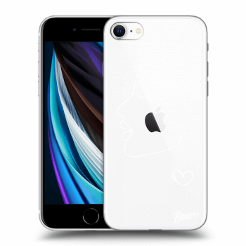 Picasee silikonový průhledný obal pro Apple iPhone SE 2020 - Couple girl White