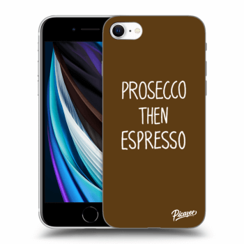 Picasee silikonový černý obal pro Apple iPhone SE 2020 - Prosecco then espresso