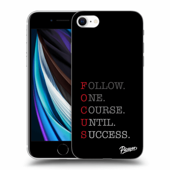 Picasee silikonový černý obal pro Apple iPhone SE 2020 - Focus