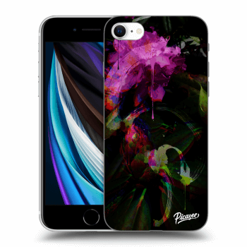 Picasee silikonový černý obal pro Apple iPhone SE 2020 - Peony Color