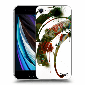 Picasee silikonový průhledný obal pro Apple iPhone SE 2020 - Roses white