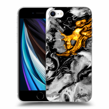 Obal pro Apple iPhone SE 2020 - Black Gold 2