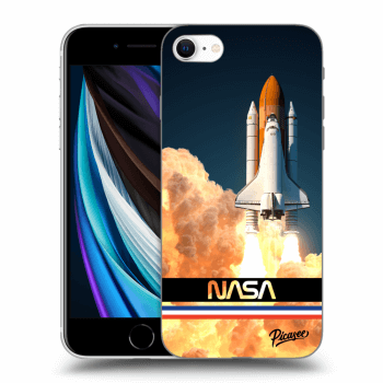 Picasee silikonový černý obal pro Apple iPhone SE 2020 - Space Shuttle