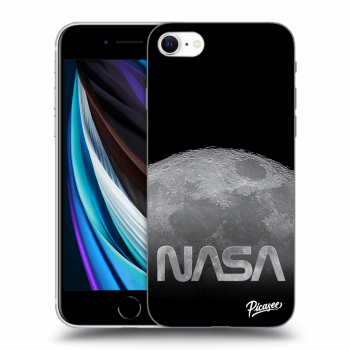 Picasee silikonový černý obal pro Apple iPhone SE 2020 - Moon Cut
