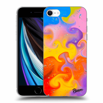 Picasee silikonový černý obal pro Apple iPhone SE 2020 - Bubbles