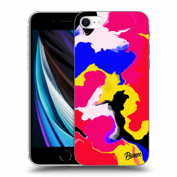 Picasee silikonový černý obal pro Apple iPhone SE 2020 - Watercolor