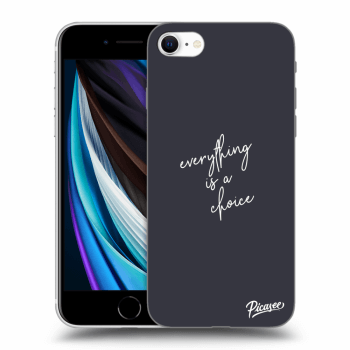 Picasee silikonový průhledný obal pro Apple iPhone SE 2020 - Everything is a choice