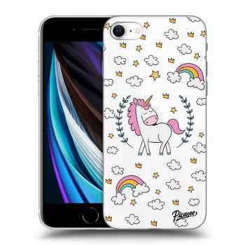 Picasee silikonový průhledný obal pro Apple iPhone SE 2020 - Unicorn star heaven