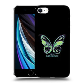 Picasee silikonový černý obal pro Apple iPhone SE 2020 - Diamanty Blue