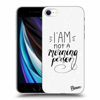 Picasee silikonový průhledný obal pro Apple iPhone SE 2020 - I am not a morning person