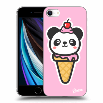 Picasee silikonový černý obal pro Apple iPhone SE 2020 - Ice Cream Panda
