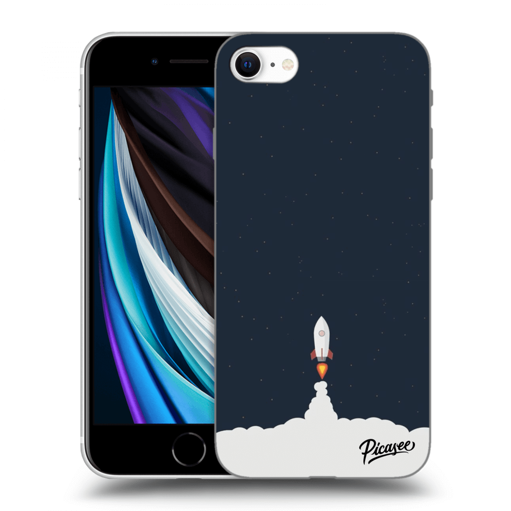 Picasee silikonový průhledný obal pro Apple iPhone SE 2020 - Astronaut 2