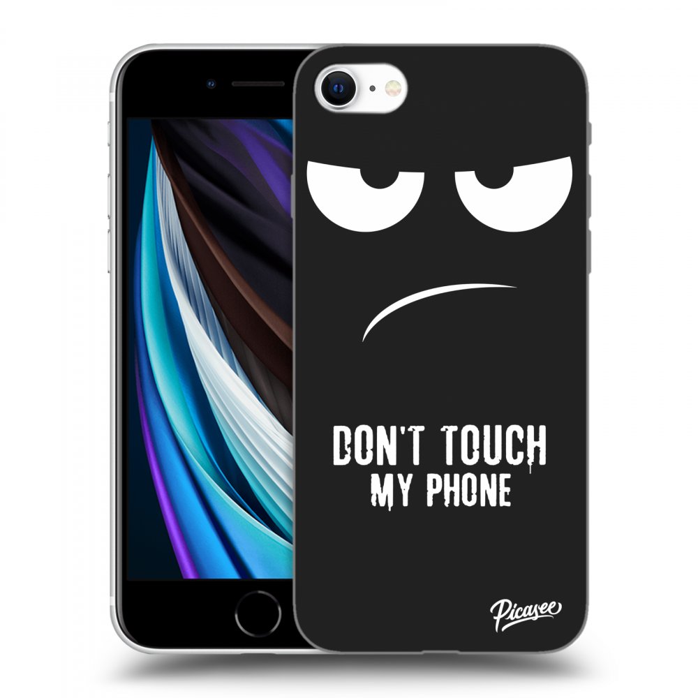Picasee silikonový černý obal pro Apple iPhone SE 2020 - Don't Touch My Phone