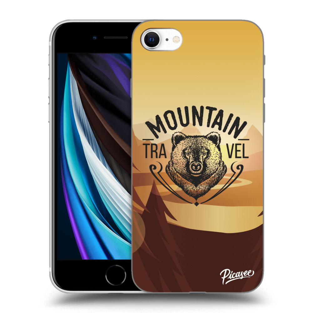 Picasee silikonový průhledný obal pro Apple iPhone SE 2020 - Mountain bear
