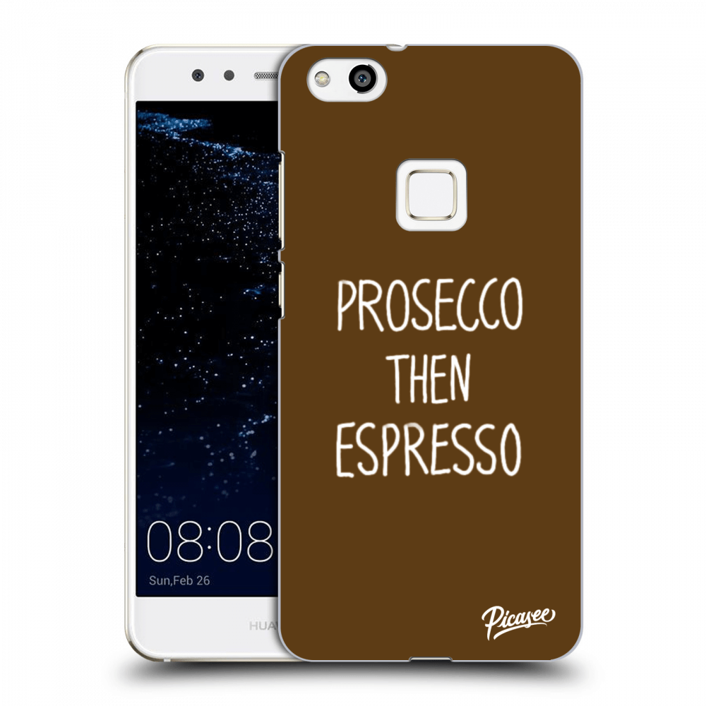 Picasee silikonový průhledný obal pro Huawei P10 Lite - Prosecco then espresso
