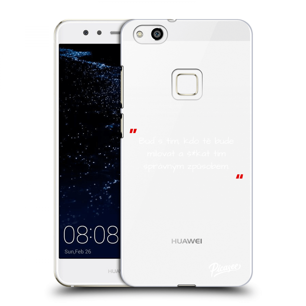 Picasee silikonový průhledný obal pro Huawei P10 Lite - Správná láska Bílá