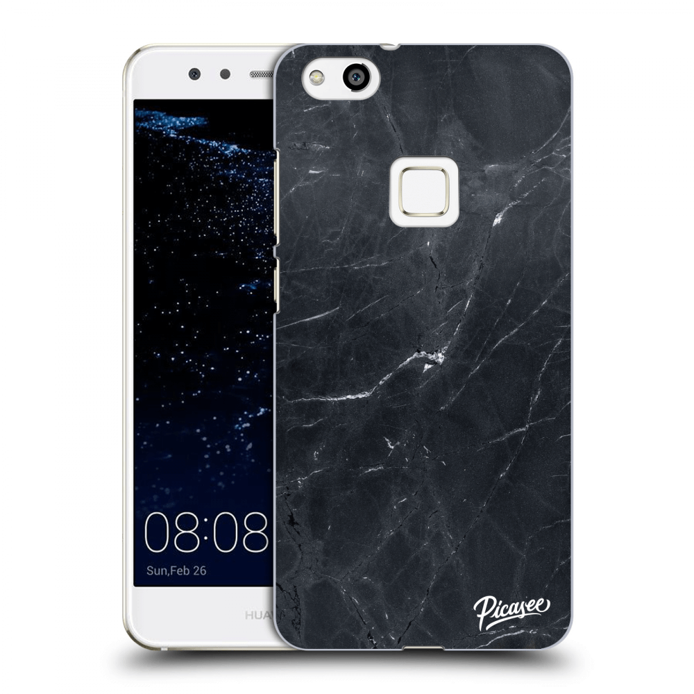 Picasee silikonový průhledný obal pro Huawei P10 Lite - Black marble