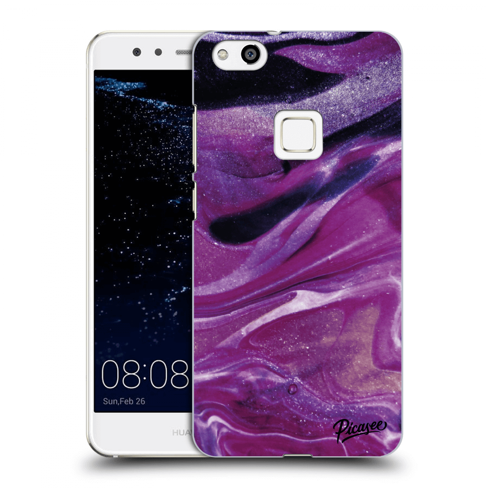 Picasee silikonový průhledný obal pro Huawei P10 Lite - Purple glitter