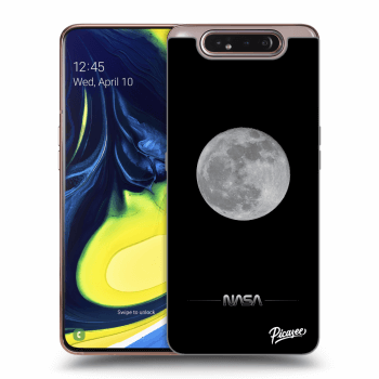 Picasee silikonový průhledný obal pro Samsung Galaxy A80 A805F - Moon Minimal