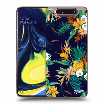 Picasee silikonový průhledný obal pro Samsung Galaxy A80 A805F - Pineapple Color