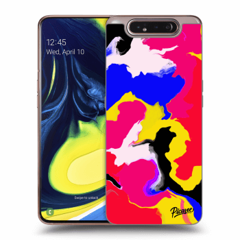 Picasee silikonový průhledný obal pro Samsung Galaxy A80 A805F - Watercolor