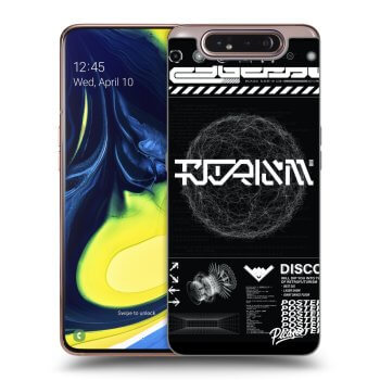 Picasee silikonový průhledný obal pro Samsung Galaxy A80 A805F - BLACK DISCO
